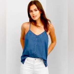 NWT Gap Denim twist-back cami tank top. Size S